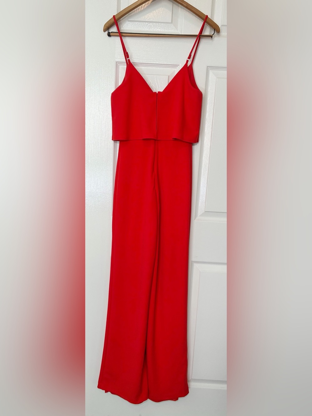 Lulus Size Small Make It a Date Coral Red Sleeveless Wide-Leg Jumpsuit - Picture 5 of 16